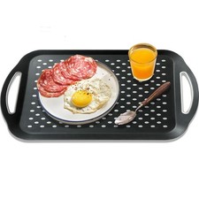 1PCS Large Non-Slip Serving Tray with Handles TV Lap Trays for Eating on Couch F Serving Tray price
