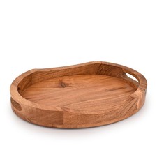 Tray Acacia Wood Oval Large Tray with Handle Food Serving Trays for Living Room Serving Tray price
