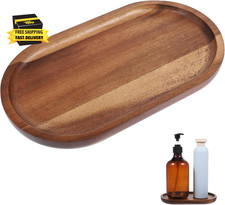 Small Wooden Serving Tray, Mini Acacia Wood Platters for Coffee Bar, Bathroom Co Serving Tray price