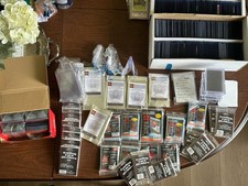 Large Trading Card Supply Lot – Top Loaders, Sleeves, Dividers, Holders & More Plastic Card Supplies price