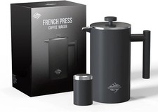 CrossCreek French Press Coffee Maker, 304 Stainless Steel Coffee Press 34oz French Press price