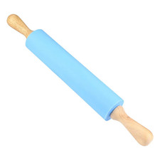 Non-Stick Silicone Rolling Pin Wooden Handle Pastry Dough Flour Roller Kitchen C Rolling Pin price
