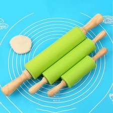 Silicone Dough Rolling Pin Non Stick Pizza Cookie Pastry Baking Kitchen Tool Rolling Pin price