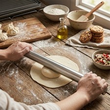 11.8" Non-Stick Stainless Steel Rolling Pin for Pizza, Cookies and Bread Rolling Pin price