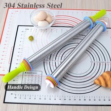 Adjustable Rolling Pin with Thickness Rings for Baking, Stainless Steel Designs Rolling Pin price
