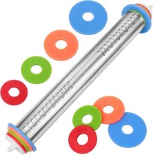 Adjustable Rolling Pin with Thickness Rings for Baking, Stainless Steel Designs Rolling Pin price