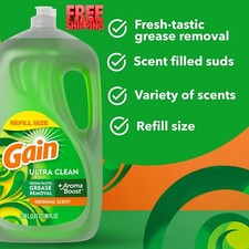 Gain Ultra Dishwashing Liquid Dish Soap, Original Scent, 90.0 fl oz Dishwashing price
