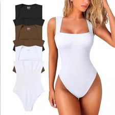 Hot Women U-neck Sleeveless Tank Top Bodysuit Body Shaper Control Romper Slim Tank Top & Bodysuit price