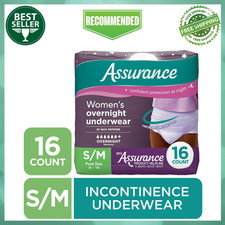 Assurance Women's Incontinence & Postpartum Underwear, S/M, Overnight 16 Count Postpartum price