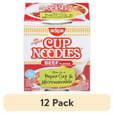 Nissin Cup Noodles Soup Beef Flavor 2.25 oz case of 12, Free Shipping... Instant Soup price