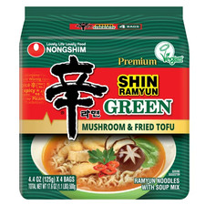 Nongshim Shin Green Vegan Instant Ramen Noodle Soup, 4 Pack, 4.4oz. Instant Soup price