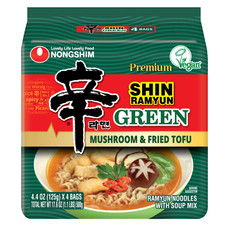 Nongshim Shin Green Vegan Instant Ramen Noodle Soup, 4 Pack, 4.4oz... Instant Soup price