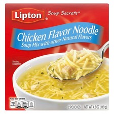 SOUP SECRETS Lipton Chicken Flavor Noodle Soup 4.2 oz Cooks in 5 Min Instant Soup price