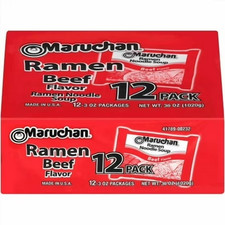 (24 pack) Maruchan Ramen Noodle Soup, Beef Flavor Instant Noodles, 3 oz, Pack of Instant Soup price