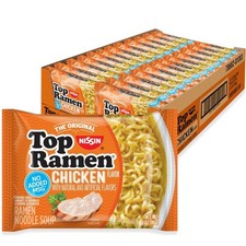Nissin Top Ramen Noodle Soup, Chicken, 3 Ounce (Pack of 24) Instant Soup price
