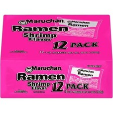 (24 pack) Maruchan Ramen Noodle Shrimp Flavor Soup, 3 oz, 12 Count Shelf Stable. Instant Soup price