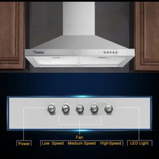 30 Inch 450CFM Wall Mount Range Hood 3 Speed Stainless Steel Kitchen Ventilator Range Hoods price