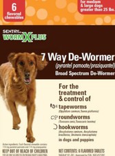 7 Way De-Wormer for Medium & Large Dog, 6 Chewable Tablets EXP: 02/2026 Pet Products price