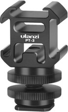 Aluminium Camera Hot Shoe Mount Adapter Video Accessory Triple Cold Shoe Bracket Video Camera Accessories price
