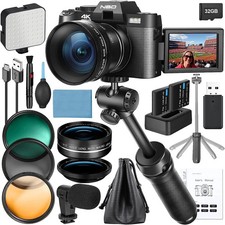 NBD 4K Digital Camera 48MP 3" Camcorder WiFi 32GB TF With extensive accessories Video Camera Accessories price