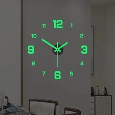 3D DIY Luminous Wall Clock Frameless Acrylic Silent Digital Wall Sticker Decor Decorative Clock price