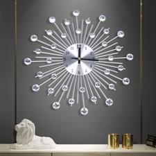 Luxury Modern Wall Clock 3D Metal Large Wall Watch Silent Home Living Room Decor Decorative Clock price