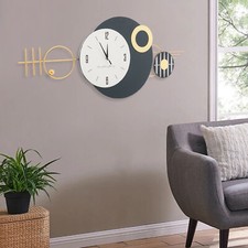 Modern Decorative Wall Clock - Silent Sweep, Elegant Metal Design Decorative Clock price