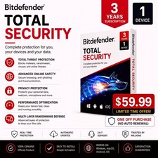 Bitdefender Total Security 2026  3 Years 1 Device (LATEST VERSION) Security Devices price