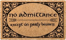 18x30 inches, No Admittance Except on Party Business Doormat, LOTR, fandom gift Doormat price