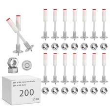 Threaded Round Nail 7.3mm Dia Manual Steel Concrete200PCS M8 Screw Nut Nails for Screws, Nails, Nuts price