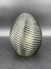 Threshold Large Gray Green Swirl Glass Egg Sculpture Decorative Object Orb Decorative Object price