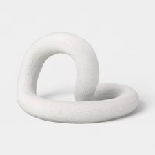 Textured Knot Sculpture Decorative Object White - Threshold Decorative Object price
