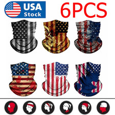 6Pack Patriotic Flag Neck Gaiter UV Cooling Face Mask Balaclava for Men & Women Neck Gaiter (Outdoor) price