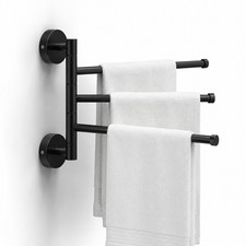 Swivel Towel Rack Wall Mounted Swing Arm Towel Bar Bathroom Black Towel Rack price