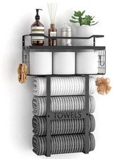 Wall Mounted Towel Rack for Bathroom - Bath Storage Holder Set Above Toilet, Towel Rack price