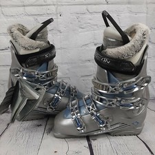 Salomon Performa 6 Ski Boots Women Mondo 25.0 US 7.5 ISO 5355 Silver Faux Fur Ski Boots price