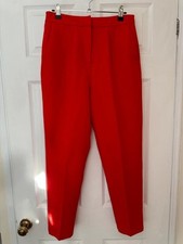 ASOS Design Cherry Red Tapered Trousers UK6 Smart Tailored HighWaist Pinup Style Women's Pants price