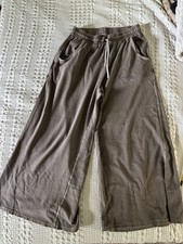 Super Cute Wide Leg Sweat Pants With Pockets SZ Large L Women's Pants price