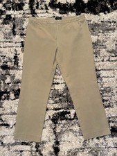Theory Women's Khaki Slim-Leg Ankle Trousers Size 8 Women's Pants price