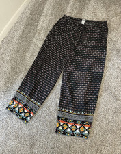 Monroe & Main Women’s Geometric  Pants Multicolor Drawstring XL boho Women's Pants price