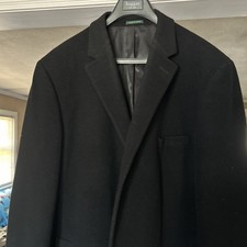 Ralph Lauren Men’s Black Wool Overcoat Long Trench Coat 48 XL Men's Overcoat price