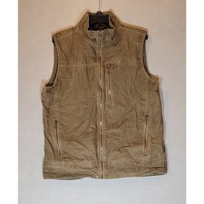 Kuhl Vintage Patina Dye Canvas Full Zip Outdoor Vest Large Men's Overcoat price