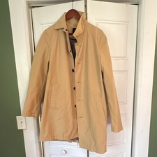 Banana Republic Men’s Beige Trench Coat M Button Front Lined Mid-Length Men's Overcoat price