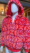 Watson Luxe Red and Pink Mink Hooded Zip Jacket NWT Men's Size M Streetwear Men's Overcoat price