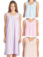 Casual Nights Womens Lace Trim Polka Dot Sleeveless Nightgown Sleep Shirt Women's Nightgown and Robe price