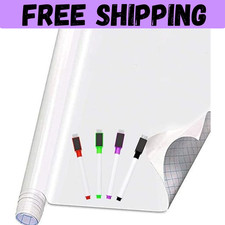 Self Adhesive White Board Paper - Dry Erase Wall Stickers Roll 17.7" X 78.7" (6. Wall Board price