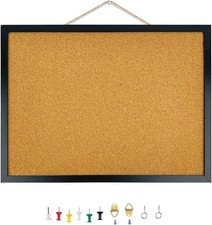 Black Cork Bulletin Board, 15.7 X 12 Inches with Oak Wood Finish Frame, Wall Wall Board price