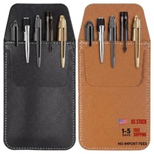 2 PCS PU Leather Pockets Pen Holder Organizer - Pocket Protector Pouch Pockets Pen Holder price