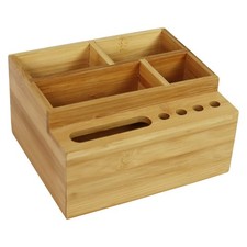 Bamboo Pen Holder Desk Organizer Pencil Holder Storage with 4 Compartments & ... Pen Holder price