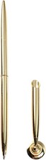 Gold Pen And Pen Stand Round Pen Holder Signing Set Metal Attached To Desk Base Pen Holder price